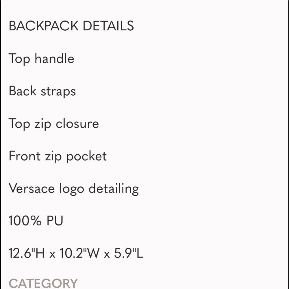 Versace Backpack - Picture 5 of 5